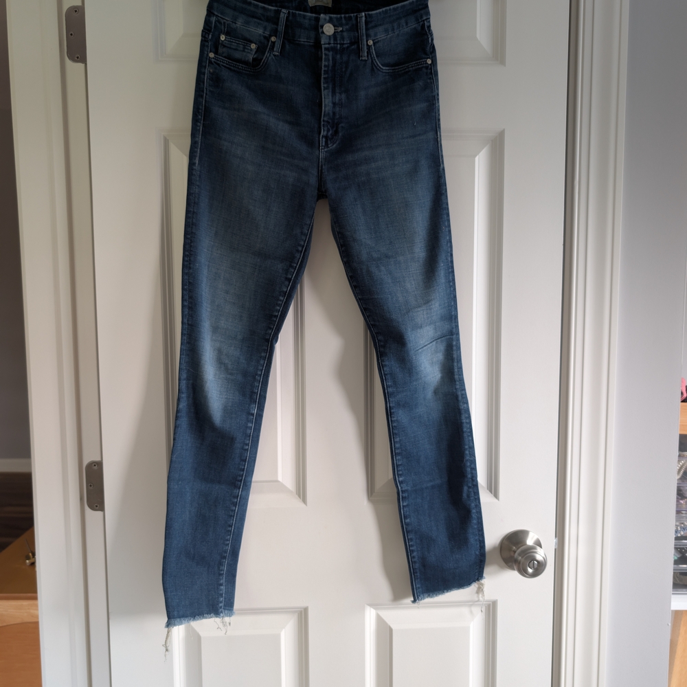 MOTHER Blue Ankle Jeans